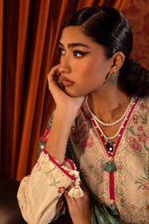 Sana Safinaz Embroidered Slub Suits Unstitched 3 Piece M243-010A-3AP – Luxury Winter Collection